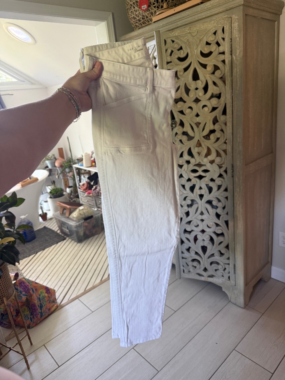 Limited denim white skinny leg